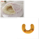 2-in-1 Round Plush Pet Bed – Warm & Cozy for Cats and Dogs