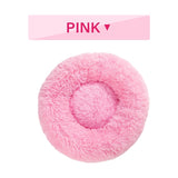 Fluffy Donut Pet Bed – Soft Plush, Washable & Calming for Dogs and Cats