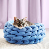 Round Plush Cat Bed