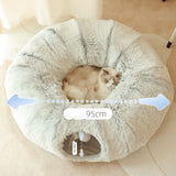 Cat Tunnel Nest – Soft Plush Tunnel Bed for All Seasons