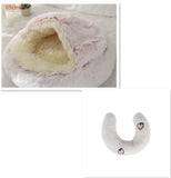 2-in-1 Round Plush Pet Bed – Warm & Cozy for Cats and Dogs