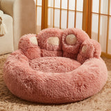 Fleece-Lined Pet Sofa Bed