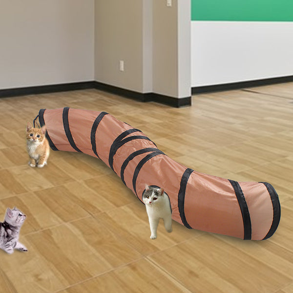 Pet Cat S-Shaped Collapsible Tunnel Toy