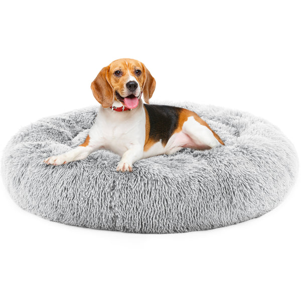 Anti-Slip Round Plush Faux Fur Pet Bed – Cozy Comfort for Cats and Small Dogs