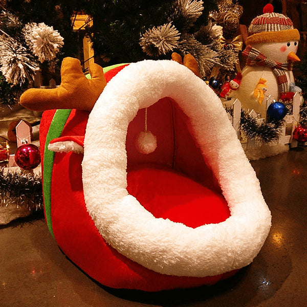 Christmas Edition – Cozy Indoor Cat Tent Bed