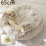 2-in-1 Round Plush Pet Bed – Warm & Cozy for Cats and Dogs