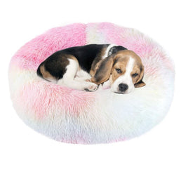 Plush Round Pet Bed – Soft & Warm
