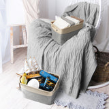 Linen Storage Basket – Japanese Style Organizer for Toys, Clothes & More