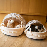Lattice Cradle Cat Bed – All-Season Comfort Nest