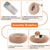 Anti-Slip Round Plush Faux Fur Pet Bed – Cozy Comfort for Cats and Small Dogs