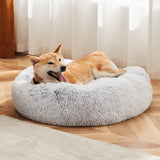 Anti-Slip Round Plush Faux Fur Pet Bed – Cozy Comfort for Cats and Small Dogs