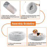 Anti-Slip Round Plush Faux Fur Pet Bed – Cozy Comfort for Cats and Small Dogs