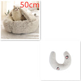 2-in-1 Round Plush Pet Bed – Warm & Cozy for Cats and Dogs