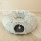 Cat Tunnel Nest – Soft Plush Tunnel Bed for All Seasons