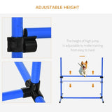 PawHut 4-Piece Dog Agility Training Set with Adjustable Jump Bars & Carry Bag