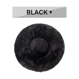 Fluffy Donut Pet Bed – Soft Plush, Washable & Calming for Dogs and Cats