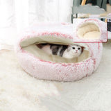 Winter Shell-Style Pet Nest – Warm & Enclosed Bed for Cats and Small Dogs