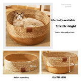 PE Rattan Cat Nest with Scratch Board – Durable & Breathable