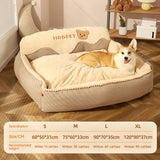 High-Back Pet Bed – Warm, Removable & Washable