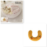 2-in-1 Round Plush Pet Bed – Warm & Cozy for Cats and Dogs