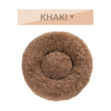 Fluffy Donut Pet Bed – Soft Plush, Washable & Calming for Dogs and Cats