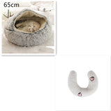 2-in-1 Round Plush Pet Bed – Warm & Cozy for Cats and Dogs