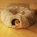 Cat Tunnel Nest – Soft Plush Tunnel Bed for All Seasons