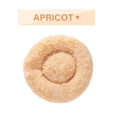 Fluffy Donut Pet Bed – Soft Plush, Washable & Calming for Dogs and Cats