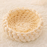Round Plush Cat Bed