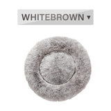 Fluffy Donut Pet Bed – Soft Plush, Washable & Calming for Dogs and Cats