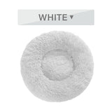 Fluffy Donut Pet Bed – Soft Plush, Washable & Calming for Dogs and Cats