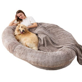 Oversized Plush Human Bed