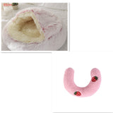 2-in-1 Round Plush Pet Bed – Warm & Cozy for Cats and Dogs