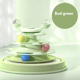 Four-Layer Turntable Cat Toy – Interactive Roller Track with Mint Ball