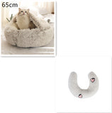 2-in-1 Round Plush Pet Bed – Warm & Cozy for Cats and Dogs