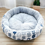 Round Cotton-Padded Pet Bed – Soft Nest
