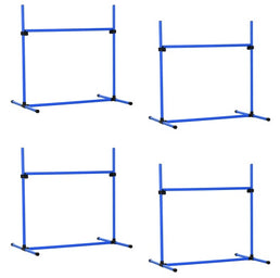 PawHut 4-Piece Dog Agility Training Set with Adjustable Jump Bars & Carry Bag