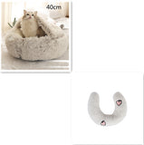 2-in-1 Round Plush Pet Bed – Warm & Cozy for Cats and Dogs