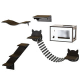 PawHut Wall-Mounted Cat Shelves