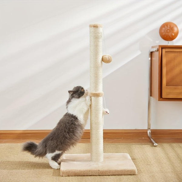 Durable Sisal Cat Scratching Post with Hanging Ball Toys