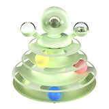 Four-Layer Turntable Cat Toy – Interactive Roller Track with Mint Ball
