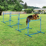 PawHut 4-Piece Dog Agility Training Set with Adjustable Jump Bars & Carry Bag