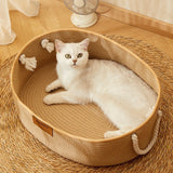 Woven Cotton & Linen Cat Nest – Scratch-Resistant & All-Season Comfort