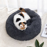 Washable Plush Donut Pet Bed