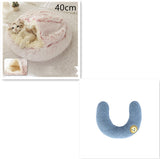 2-in-1 Round Plush Pet Bed – Warm & Cozy for Cats and Dogs