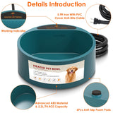 74.4oz Heated Pet Water Bowl