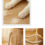 Woven Cotton & Linen Cat Nest – Scratch-Resistant & All-Season Comfort