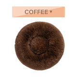 Fluffy Donut Pet Bed – Soft Plush, Washable & Calming for Dogs and Cats
