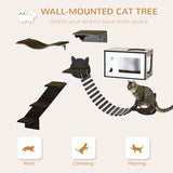 PawHut Wall-Mounted Cat Shelves