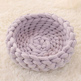 Round Plush Cat Bed